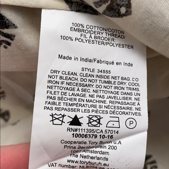 Tory Burch multicolor fish print tunic cream and black 6 - Picture 15 of 15